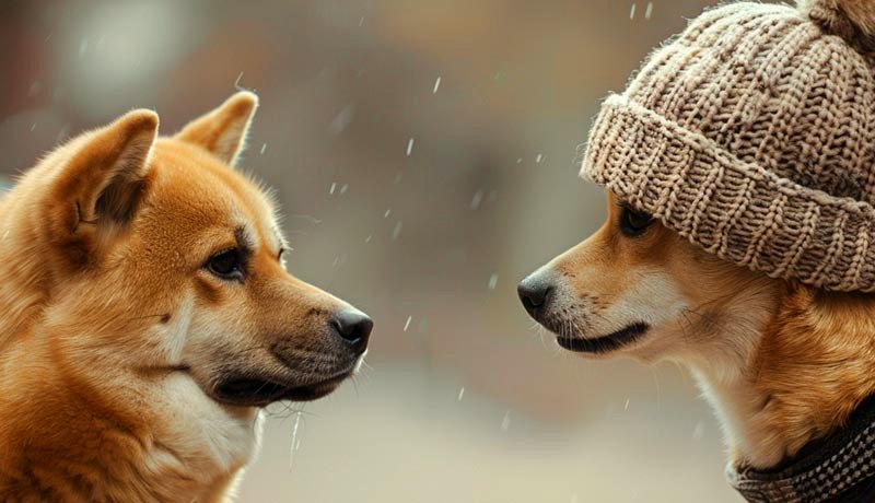 رقابت شدید شیبا و سگ کلاهدار! 